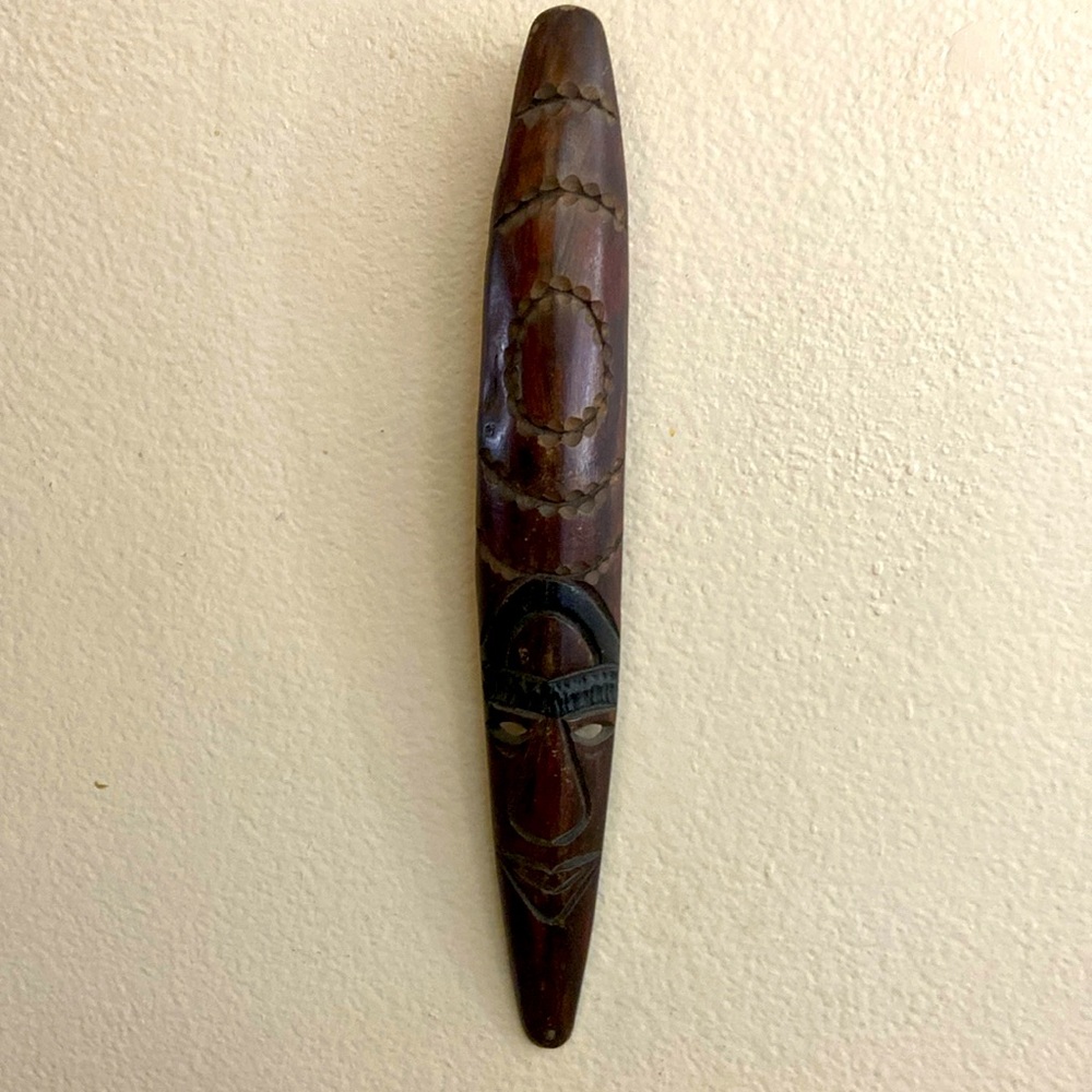 Vintage African Carved Wood Mask